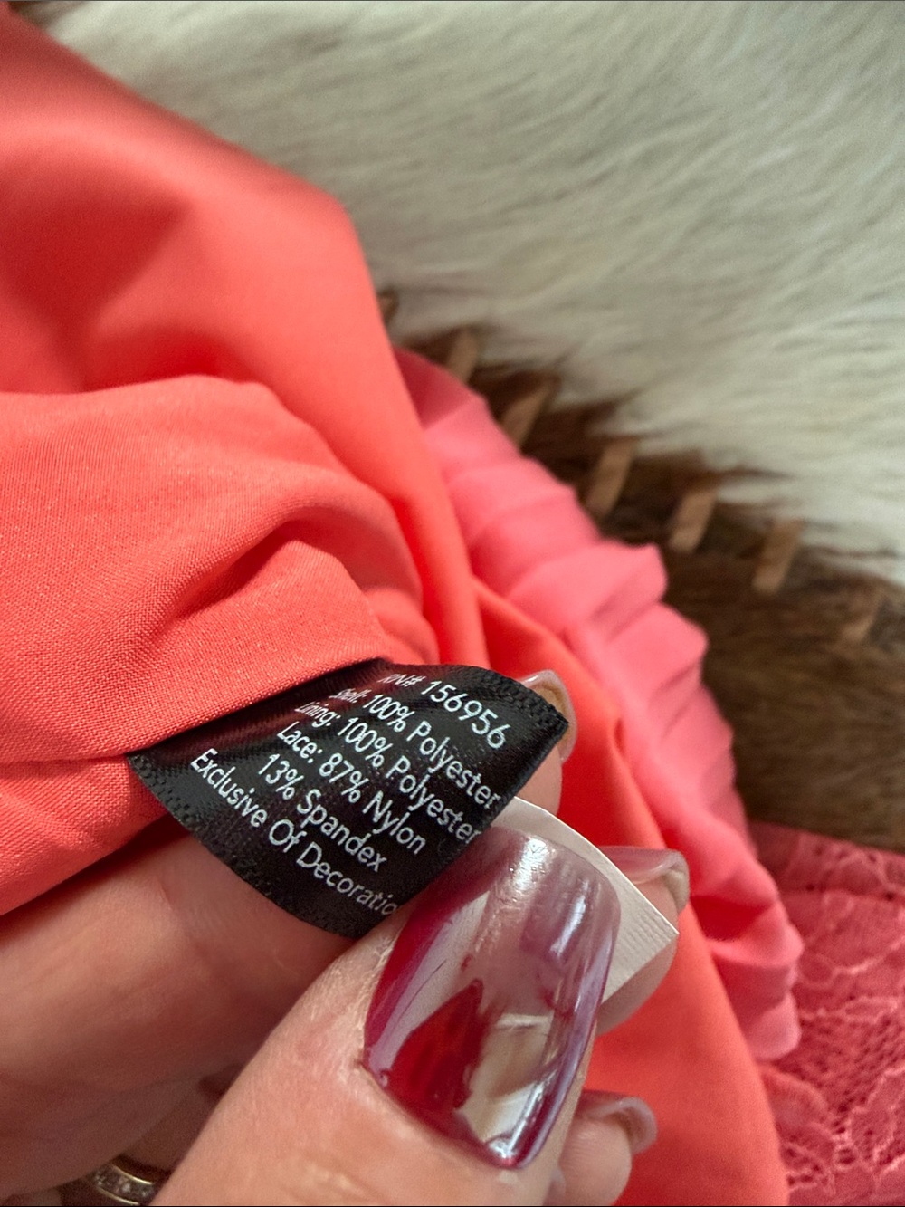 Boston Proper Coral Pink Lace & Pleated Maxi Dress - Picture 10 of 10